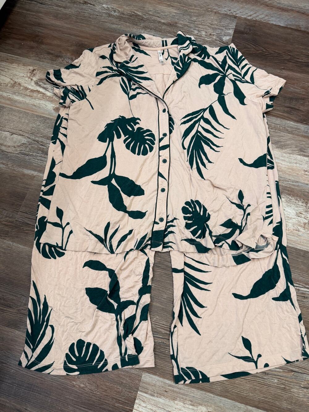 Soma cool nights sleepwear set-Shadow Flora Appricotta sz XXL GUC *small stain*